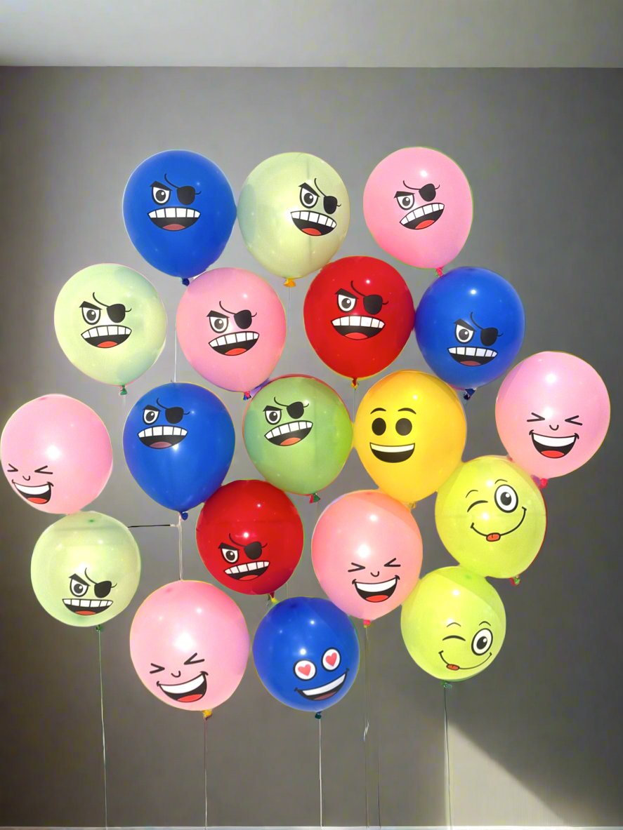 Funny Faces Balloons (20pcs, 12-inch)