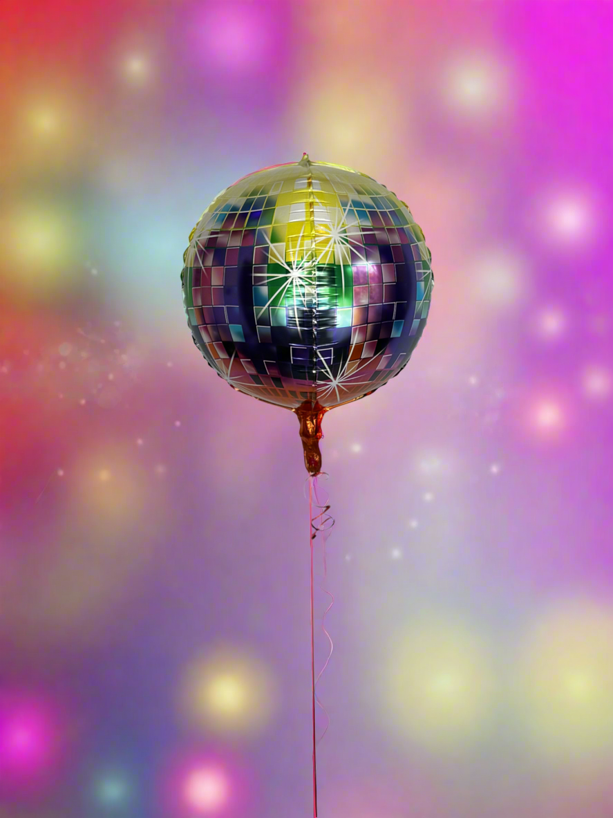 Disco Ball Foil Balloons (6 Pieces)