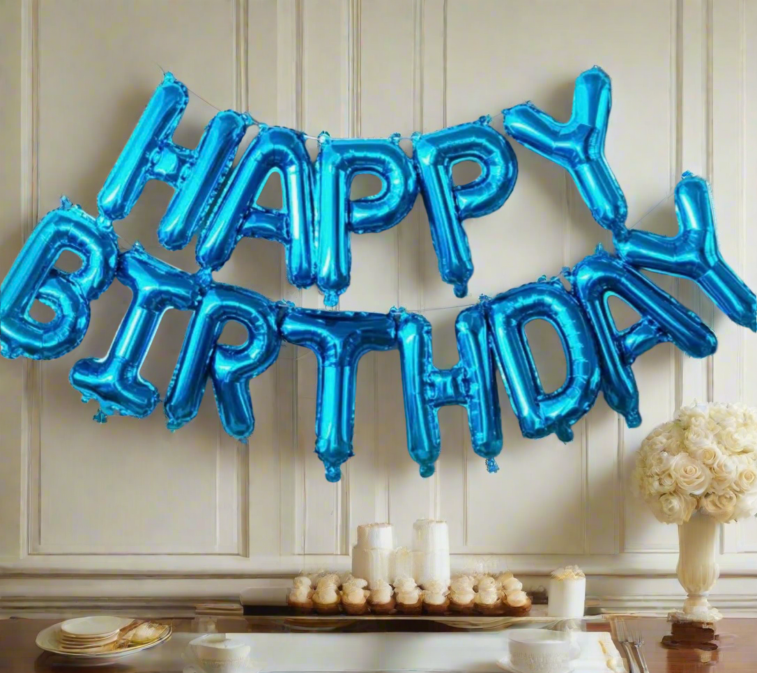 Happy Birthday Foil Balloon Banner