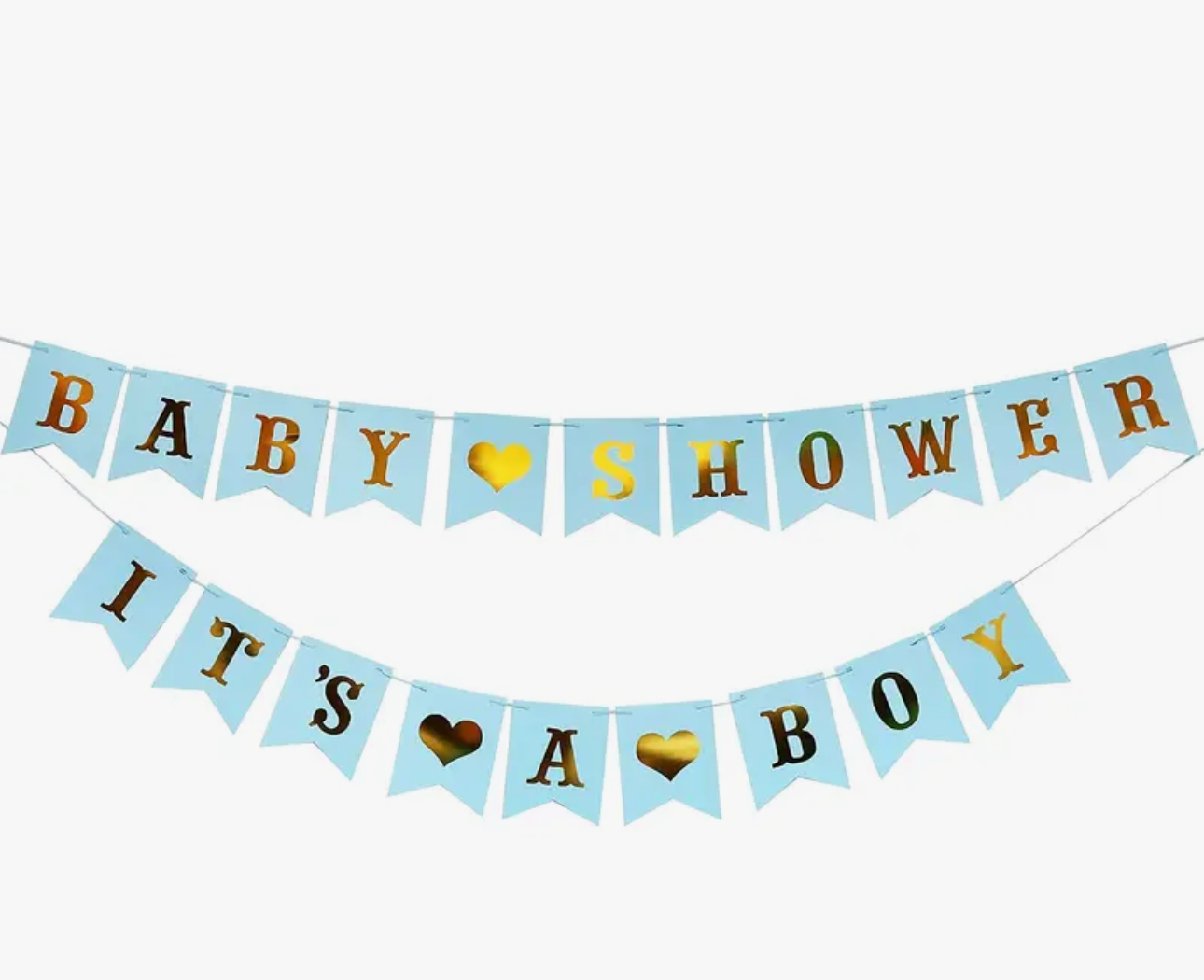 Blue ‘Baby Shower It’s a Boy’ Paper Banner Decoration
