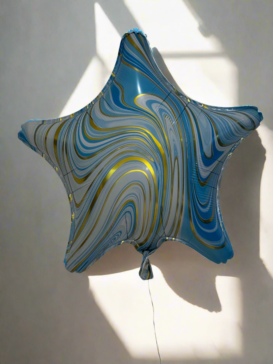Marble Heart & Star Balloons (1 item)