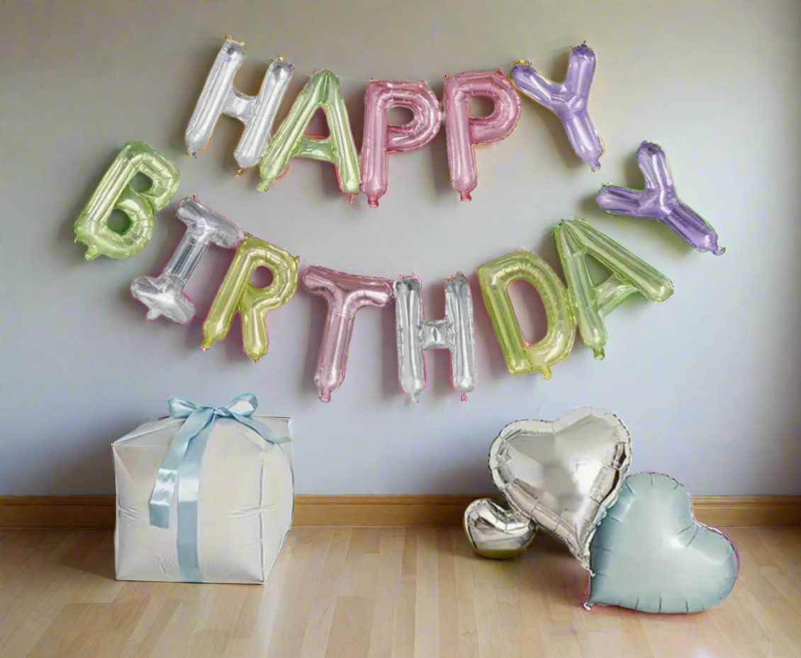 Happy Birthday Foil Balloon Banner