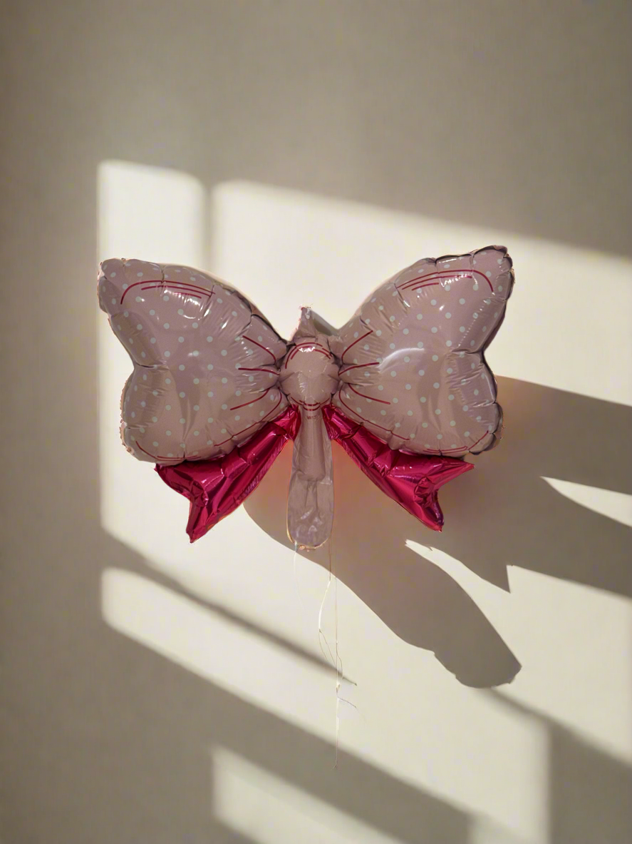 Pink Bow Foil Balloons Pack of 6