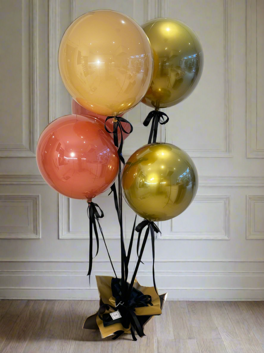 Autumn Couture Balloons – Bouquet of 5 + Personalised Balloon