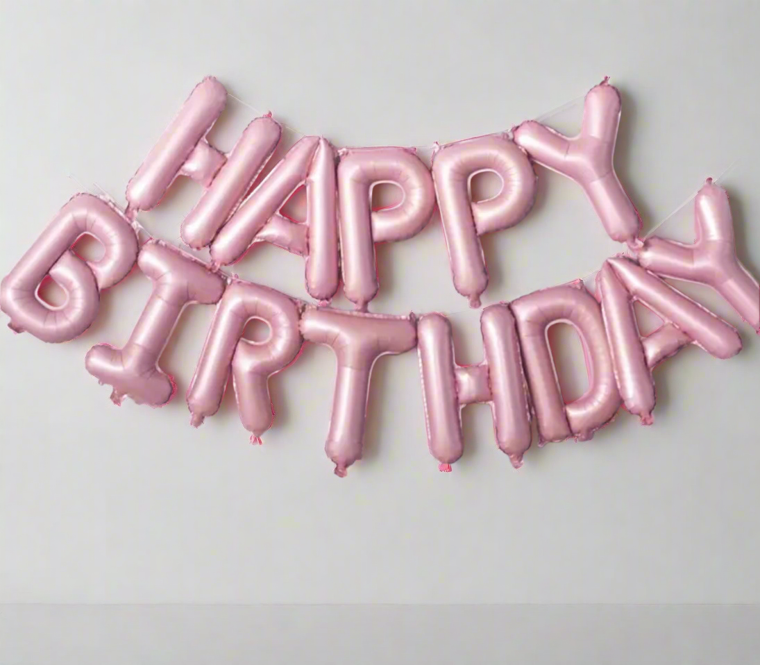 Happy Birthday Foil Balloon Banner
