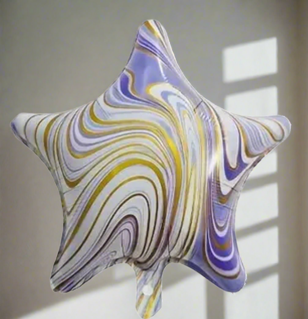 Marble Heart & Star Balloons (1 item)