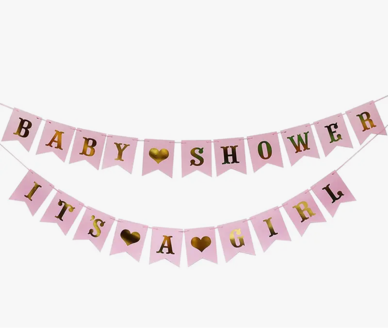 For the Pink ‘Baby Shower It’s a Girl’ Banner