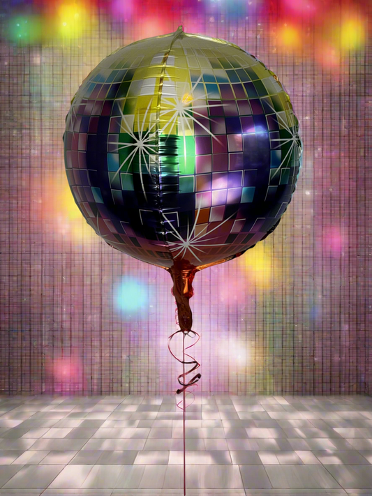 Disco Ball Foil Balloons (6 Pieces)