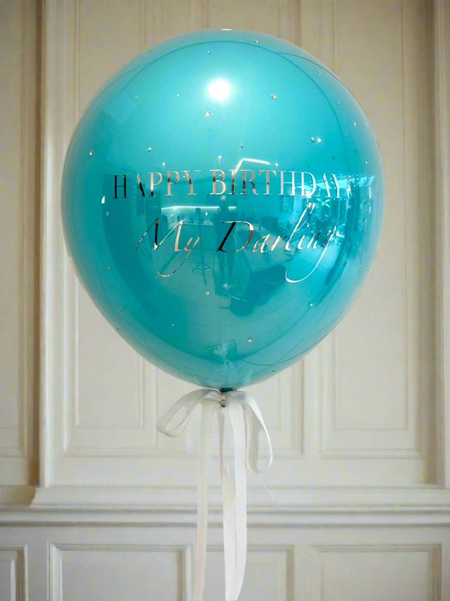 Tiffany Blue Personalised Balloon in a Box