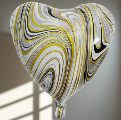 Marble Heart & Star Balloons (1 item)