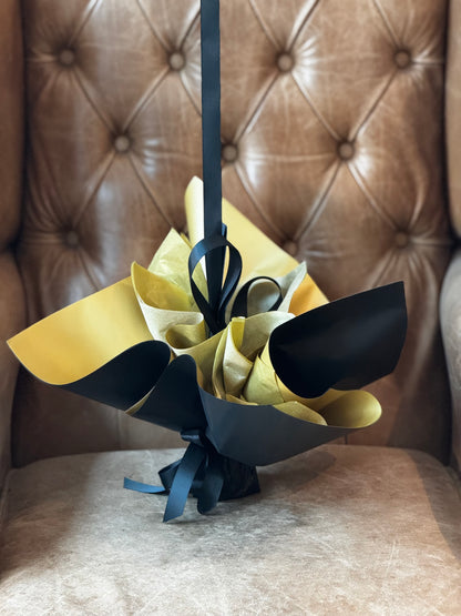 Personalised Black & Gold Balloon in a Box