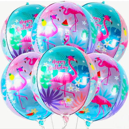Tropical Flamingo Foil Balloon - pack of 5