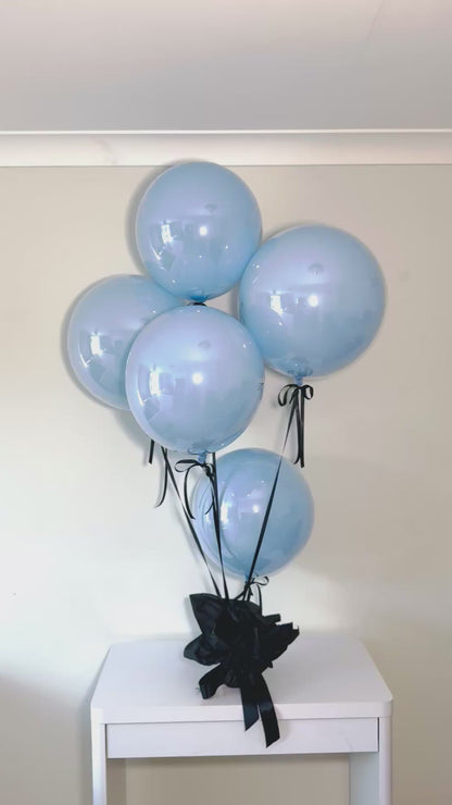 Richmond Lux Baby Blue Balloon Set – Set of 6