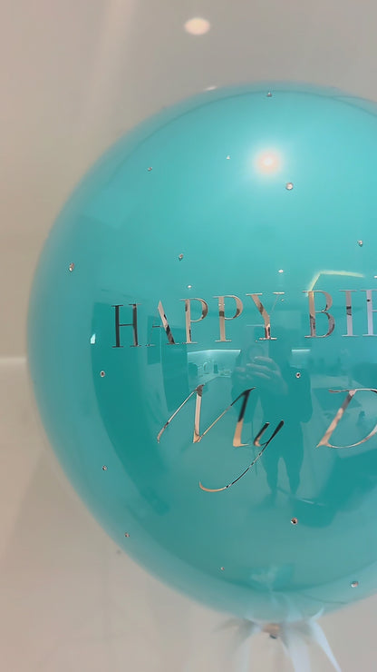 Tiffany Blue Personalised Balloon in a Box