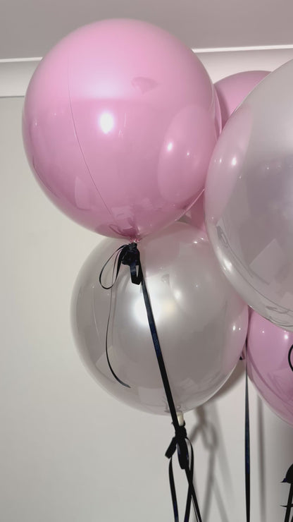 Richmond Lux Pink & White Balloon Set – Set of 6